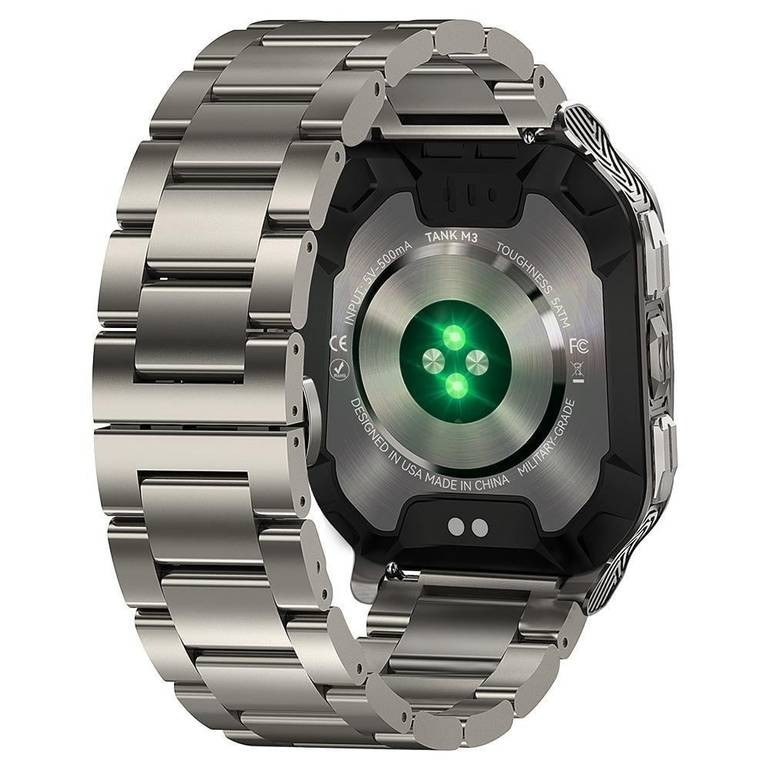 TANK M3 Special Edition AMOLED Smartwatch Silver Fitness Tracker with HD Display