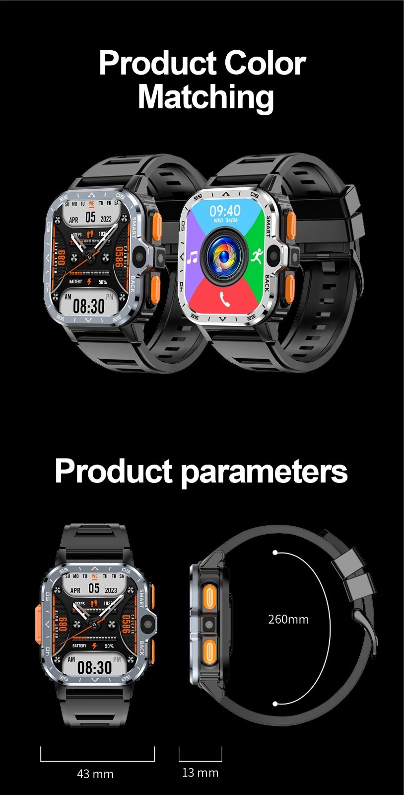 Valdus PGD Android Smartwatch 4G GPS Dual Camera 16/64GB ROM SIM NFC WiFi Watch