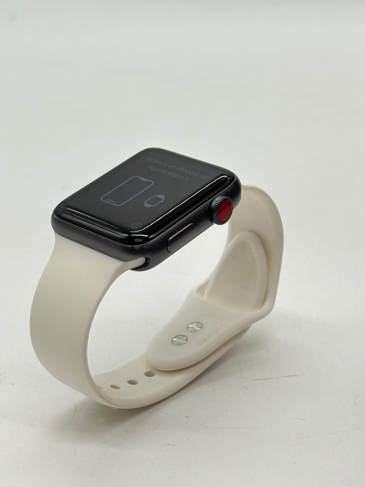 Unlocked Apple Watch Series 3 42mm GPS+Cellular Space Gray White Sport Band