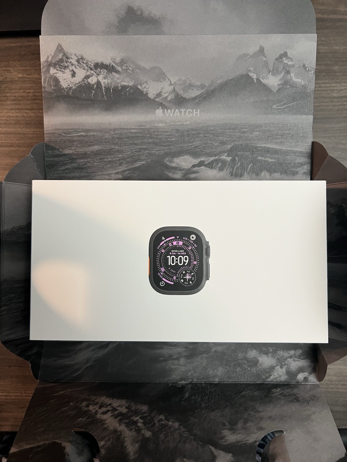 Apple Watch Ultra 49mm Black Titanium Case with Midnight Ocean Band