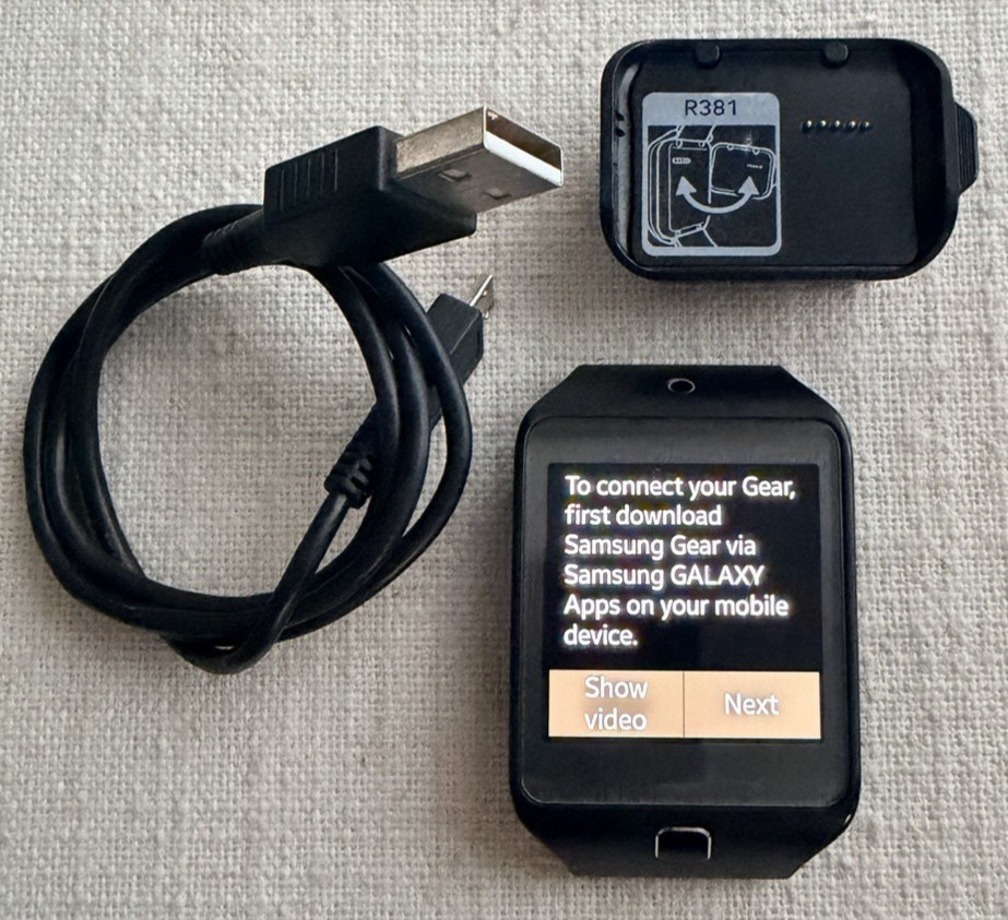 Samsung Gear 2 Neo Smart Watch SM-R381 – Black – No Band – Working