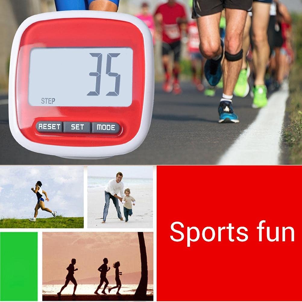 Simple LCD Display Pedometer Step Counter 3D Pedometer Running Passometric Co…