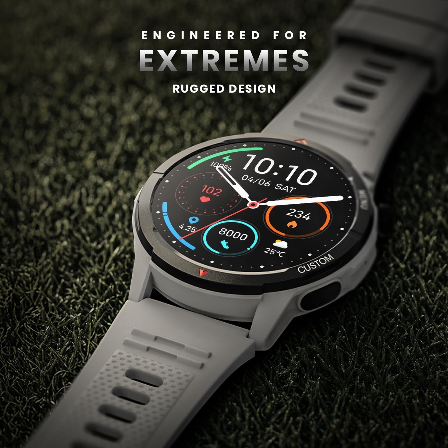 Noise Endeavour 2 Smartwatch 1.46″ AMOLED 5 ATM Water Resistant Jet Black