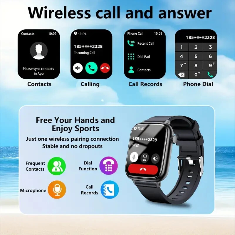 Womens Smart Watch 1.83″ HD Touch Screen Text/Make/Receive Calls Fitness Tracker