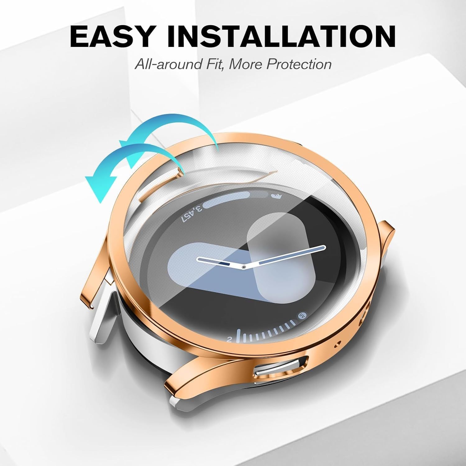 4 Pack Cases for Samsung Galaxy Watch 7 44mm Premium Soft TPU Bumper Cover