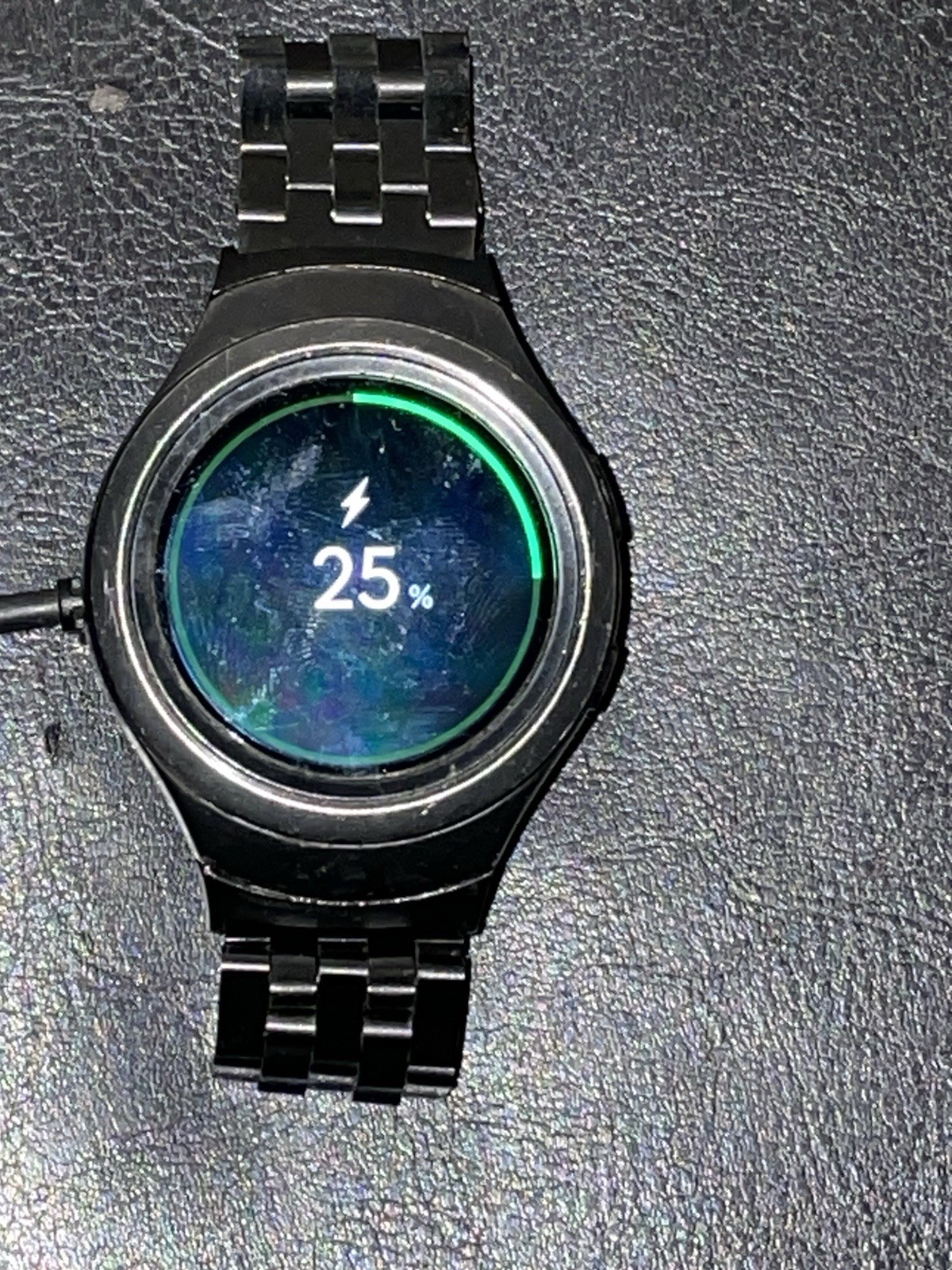 Samsung Gear S2 Smartwatch SM-R720 Black Stainless Steel Band Working