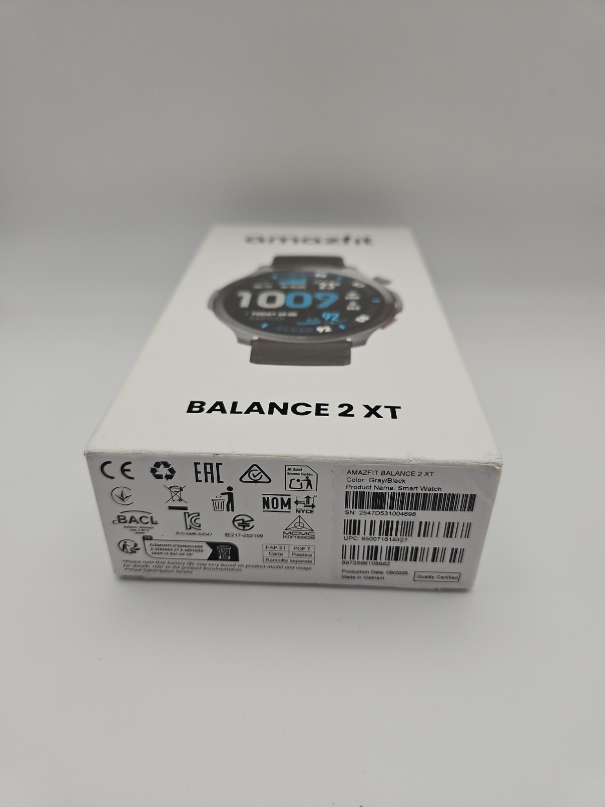 Amazfit – Balance 2 XT Smartwatch 47mm Silicone – Gray / Black – New J