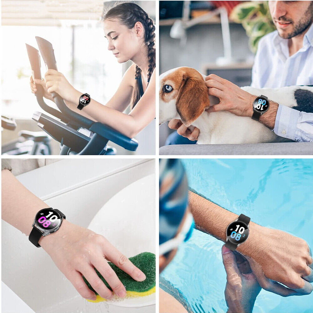 Fr Samsung Galaxy Watch7 6 5 4 Hard Case Tempered Glass Screen Protector 40/44mm