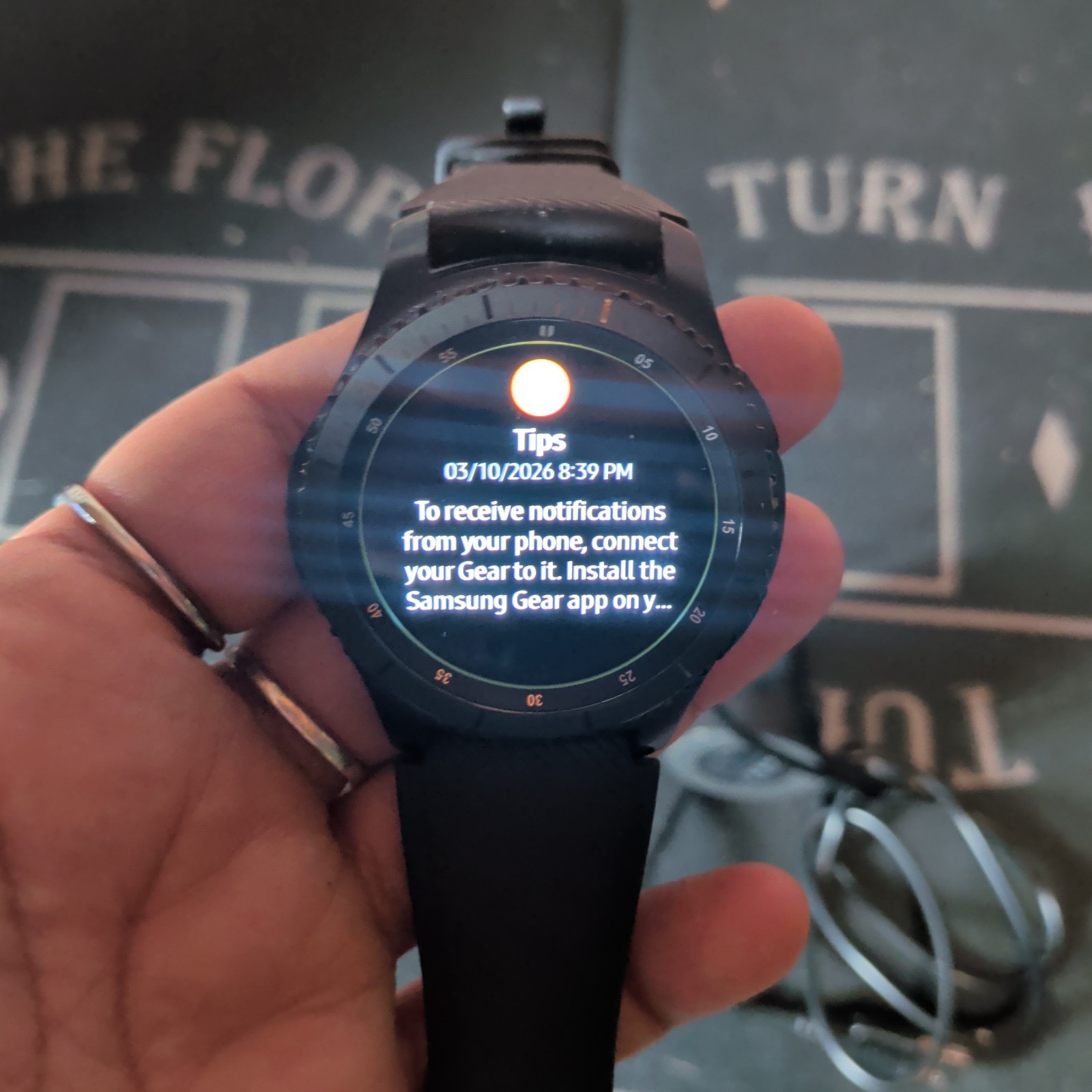 Samsung Gear S3 Frontier 46 mm Steel Case with Black Silicone Band Smart Watch