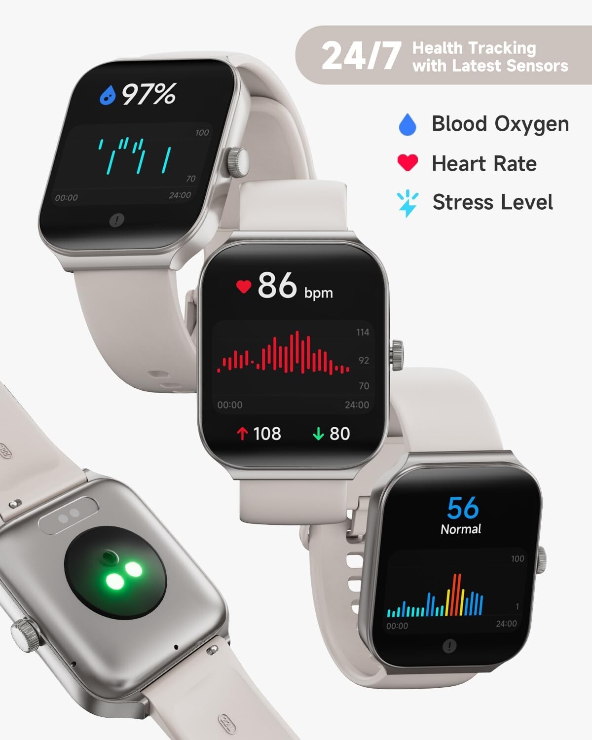 2025 Smart Watch For Men/Women, Waterproof Smartwatch Bluetooth iPhone Samsung
