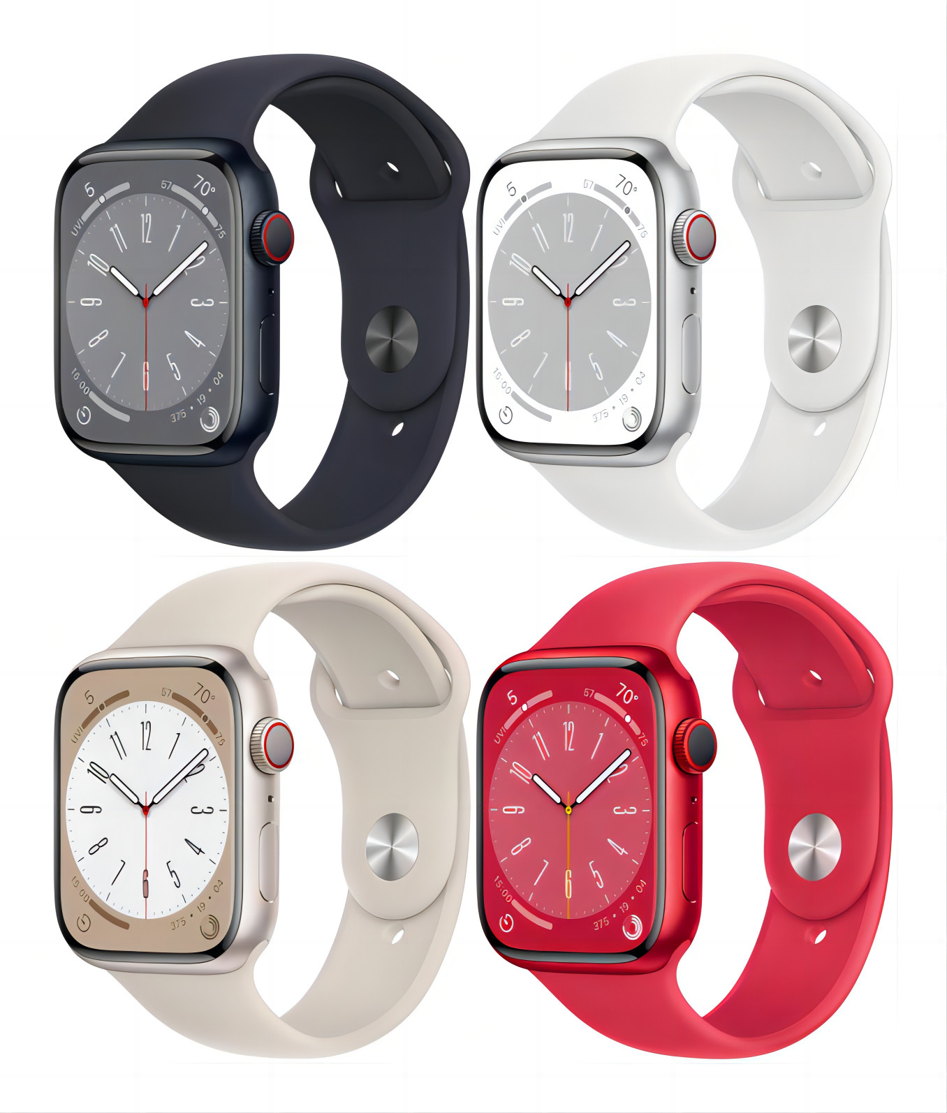 Apple Watch Series 8 45mm (GPS+Cellular) Aluminum Case W/Sport Band – VERY GOOD