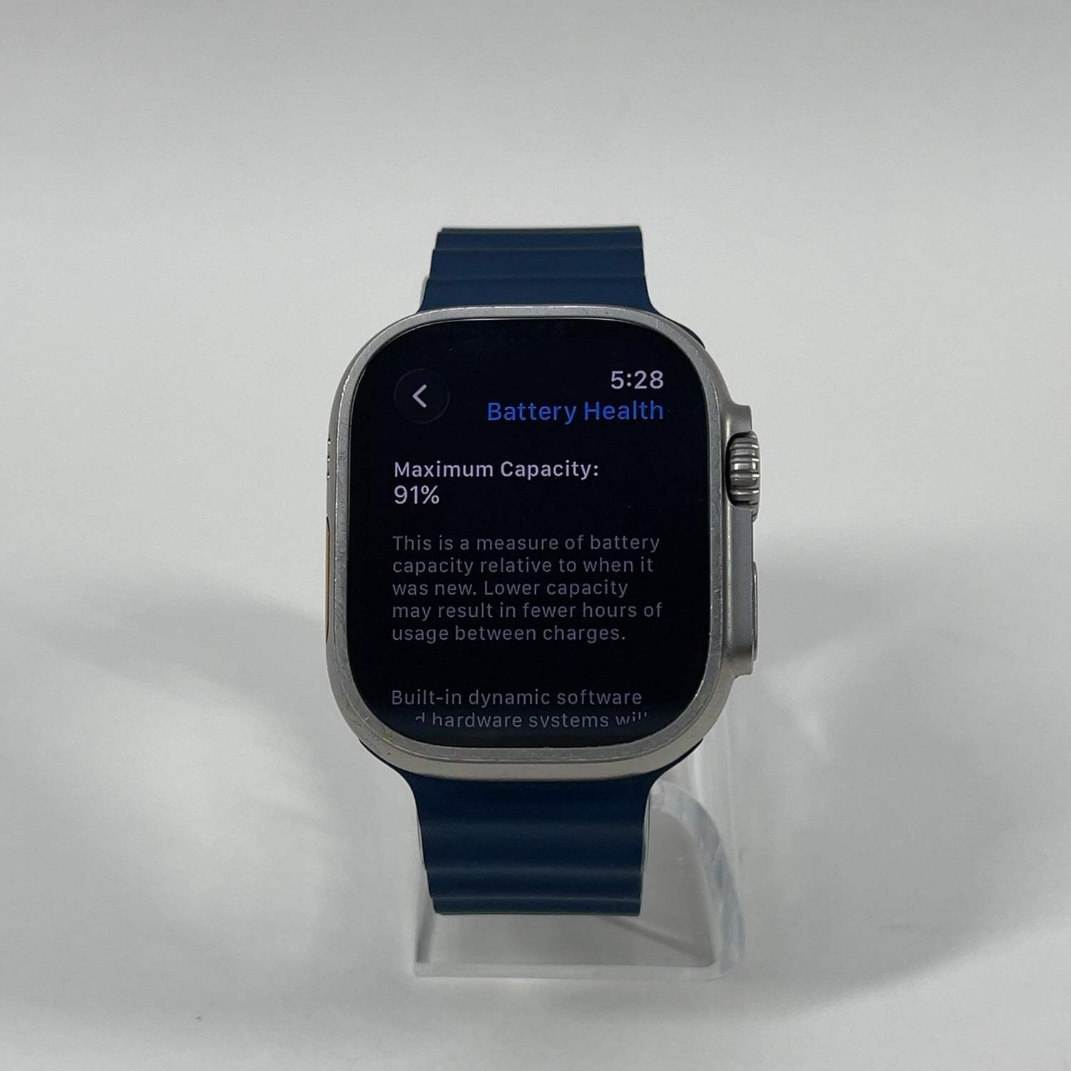 GPS Only Apple Watch Ultra 49MM Natural Titanium Blue Ocean Band MQEX3LL/A