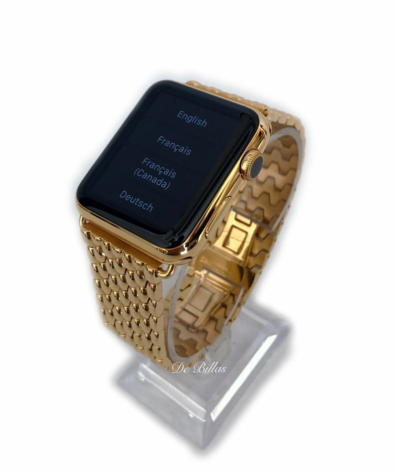 24K Gold Plated 42MM Apple Watch SERIES 3 24K Gold Links Butterfly Band