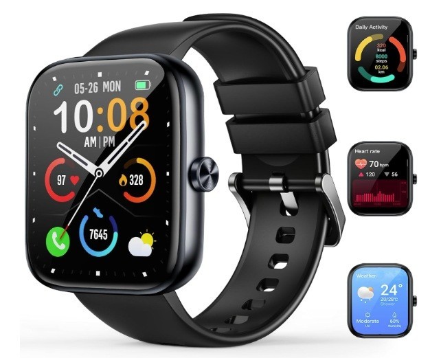Smart Watch Fitness Tracker Answer/Make Call Bluetooth 5.3, 1.83 HD touch screen