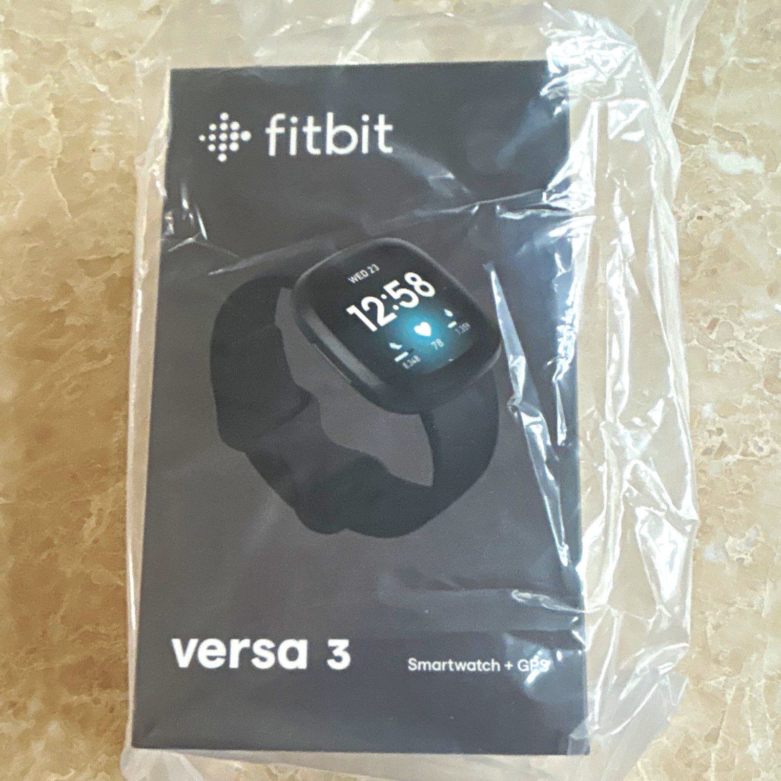 Fitbit Versa 3 GPS Smartwatch Black 40mm Silicone Band 4GB Unlocked
