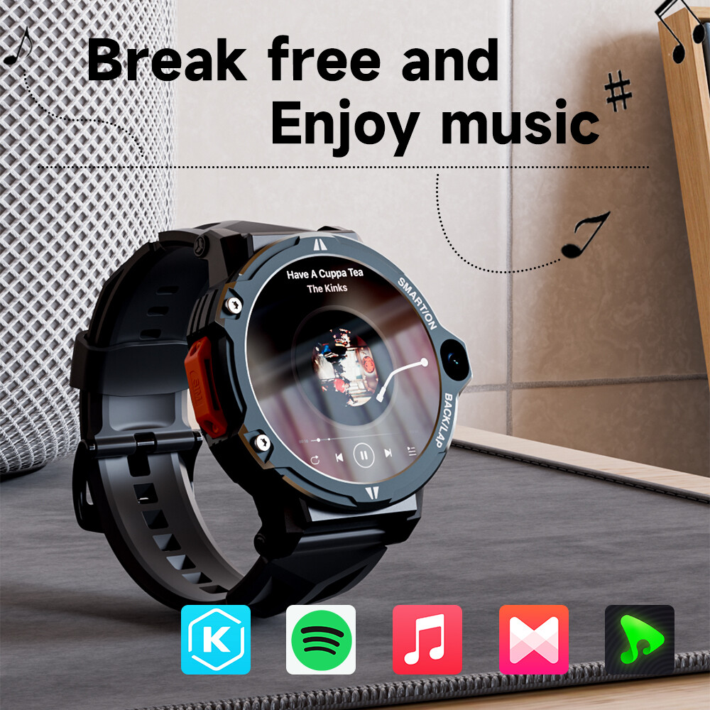 4G WIFI Smart Phone Watch 4+64GB Men Women Unlocked Phone Dual Camera Bluetooth