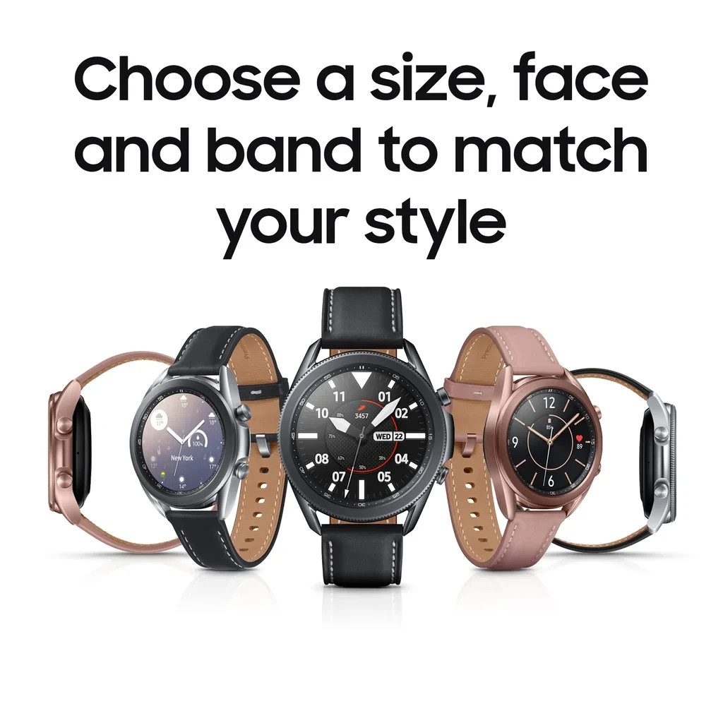 Samsung Galaxy Watch3 SM-R850 41mm Stainless Steel Case with Leather Strap -…