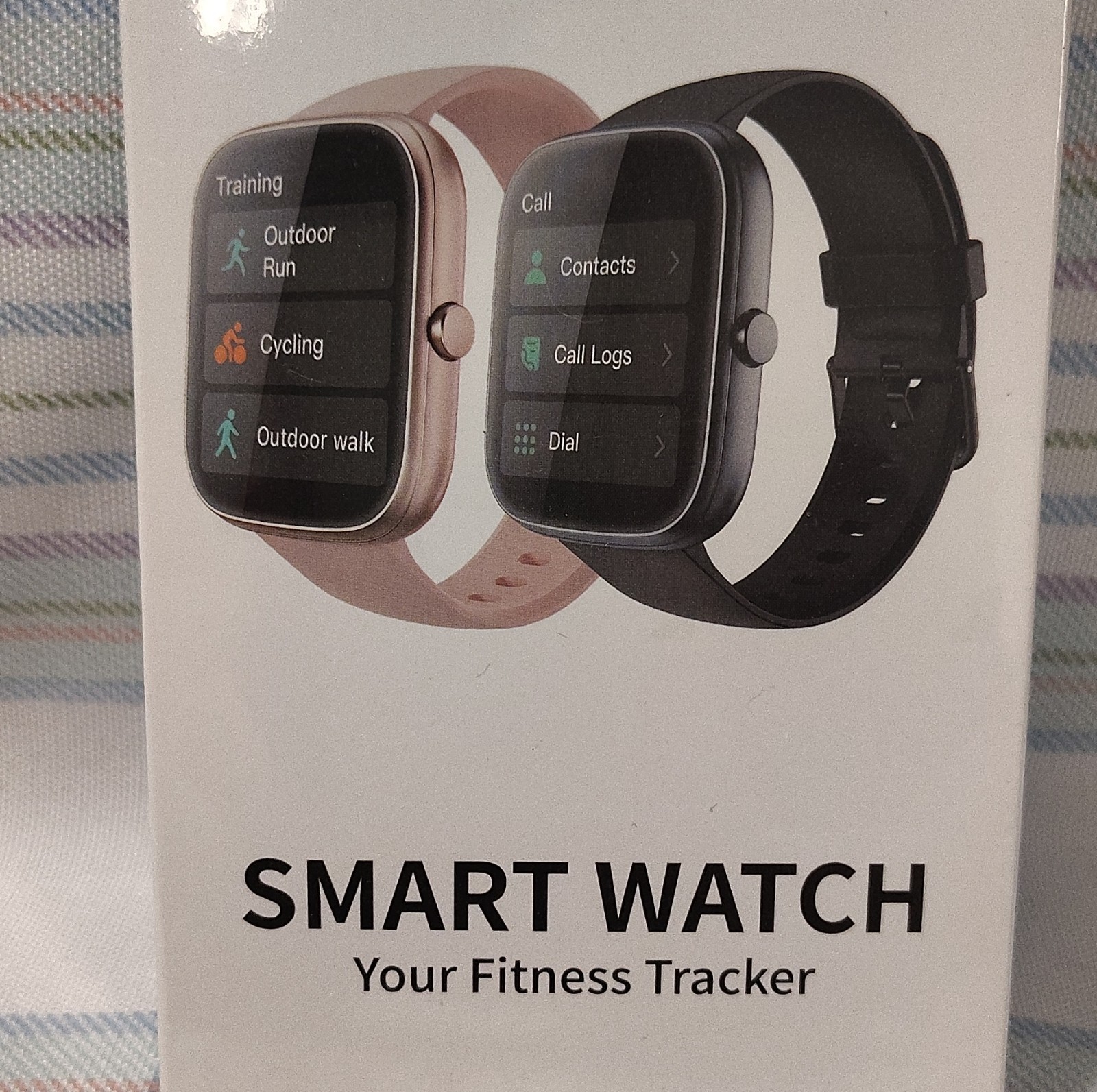 Smart Bracelet 1.91″ HD Touch Screen Fitness Tracker Bluetooth Call Beige Band