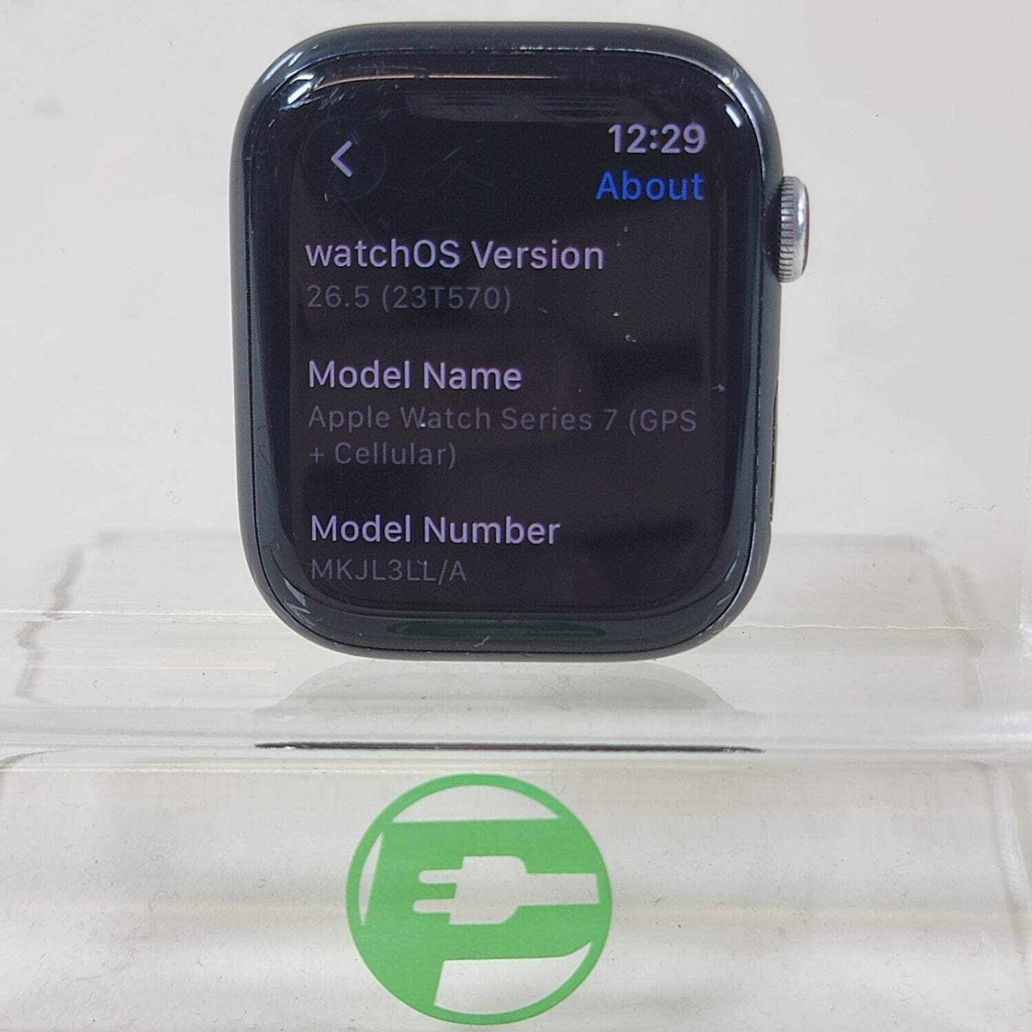 Broken Unlocked Apple Watch Series 7 45MM Aluminum MKJL3LL/A READ Face Only