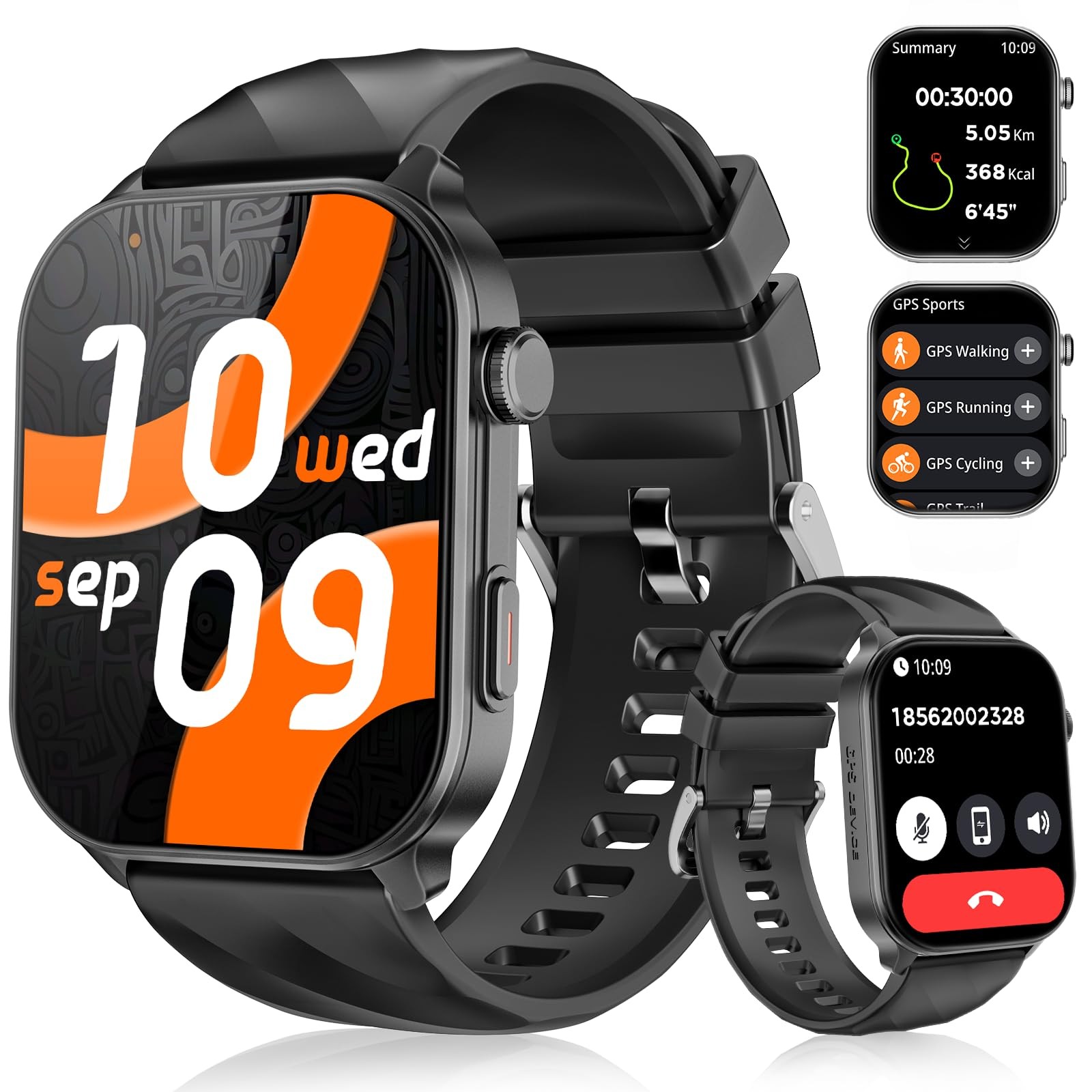Smart Watches for Men Women with Built-in GPS, Answer/Make Calls, 2.01″ HD To…