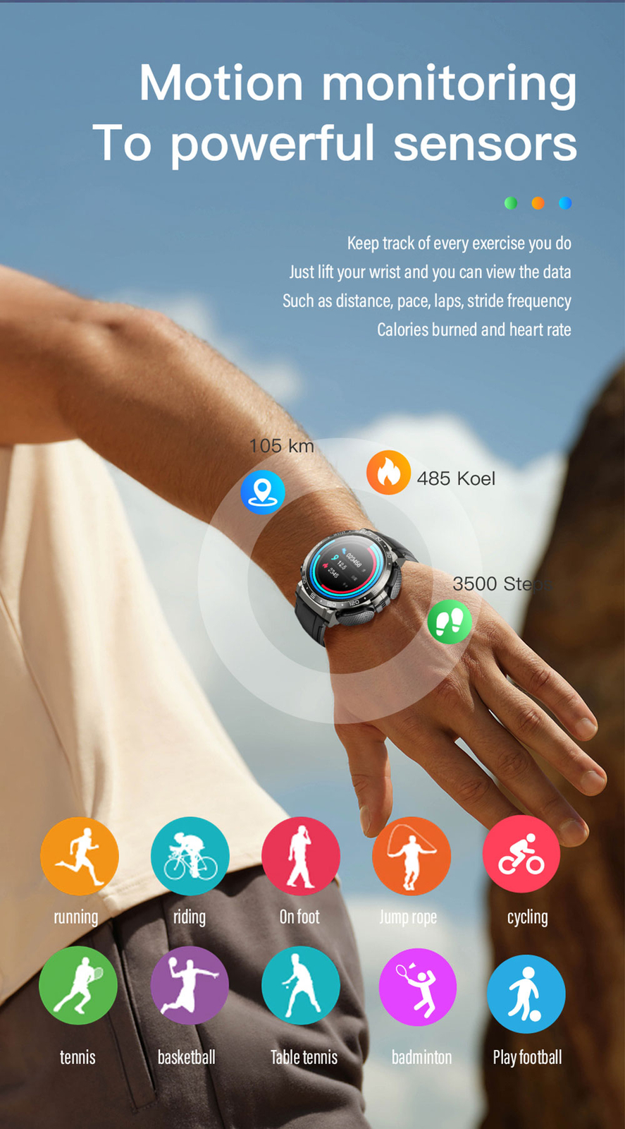 2-in-1 Bluetooth Smart Watch Music Sports Smartwatch with Dual Earbuds