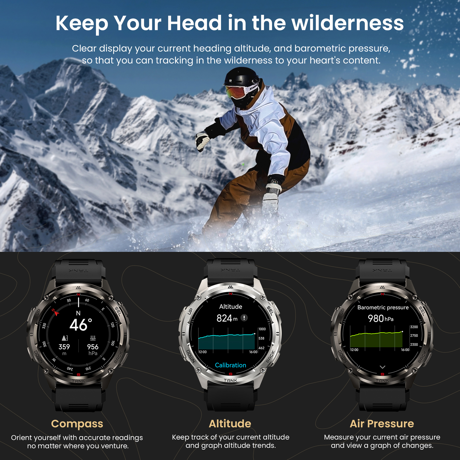 2025 KOSPET TANK T3 Ultra2 Smart Watch Men GPS 480mAh Battery 50M Waterproof NEW