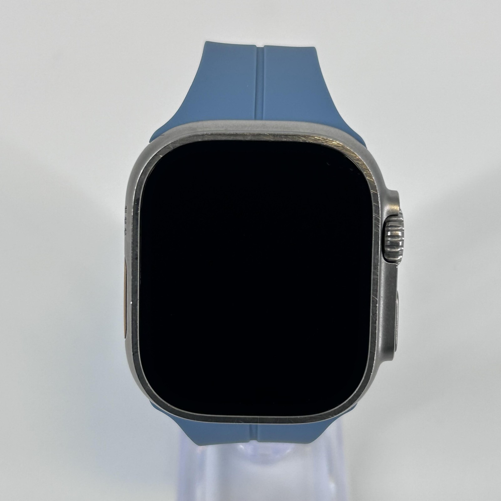 Apple Watch (Ultra) 49mm Titanium (LTE) w/ Non-OEM Blue Sport – Good Condition