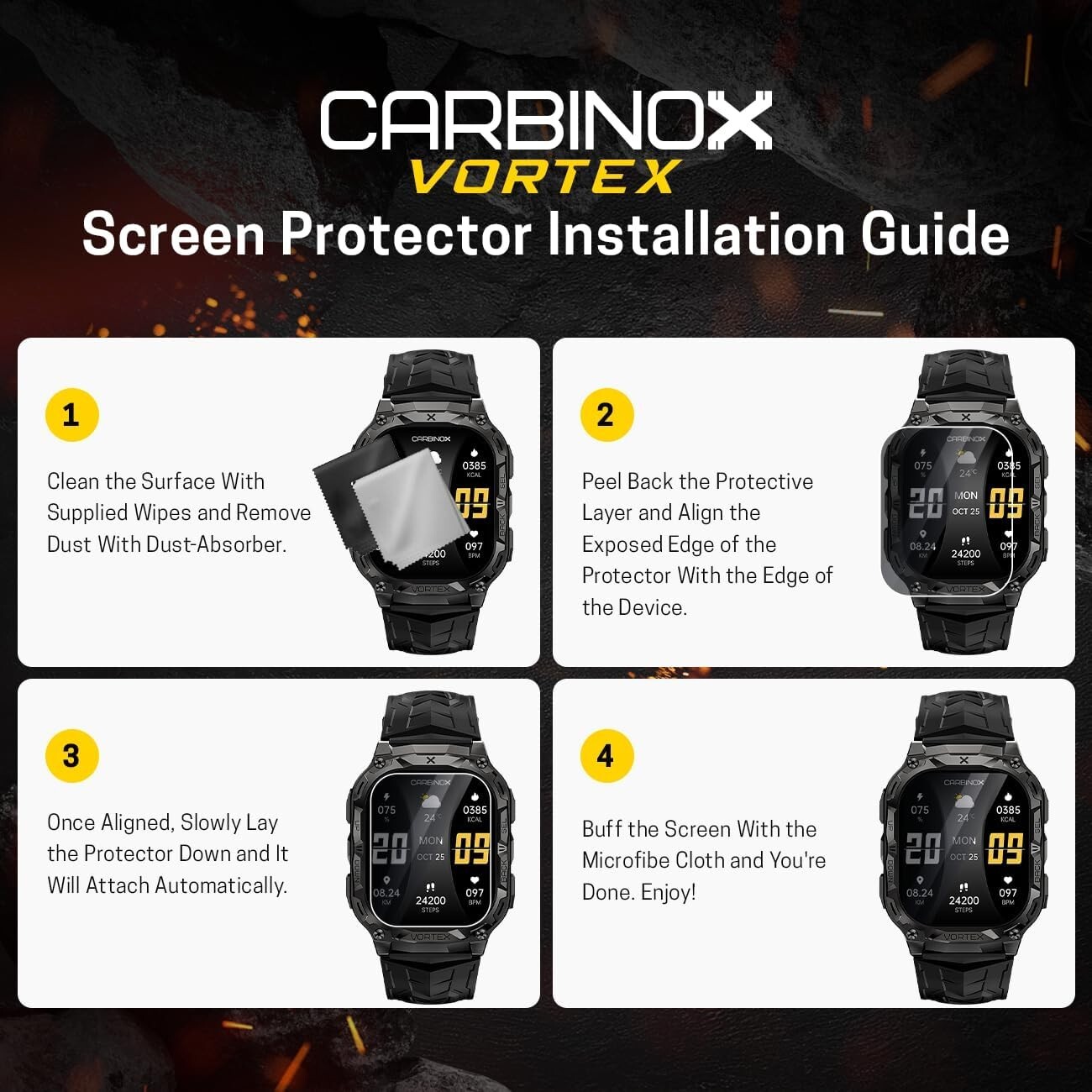 CARBINOX ” VESTA ” Tactical Military Smartwatch IP69 Waterproof – BRAND NEW