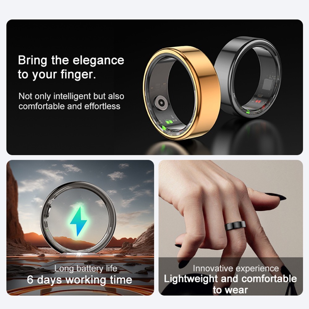 COLMI R02 Smart Ring with Charging Case Health Fitness Tracker Heart Rate Sleep