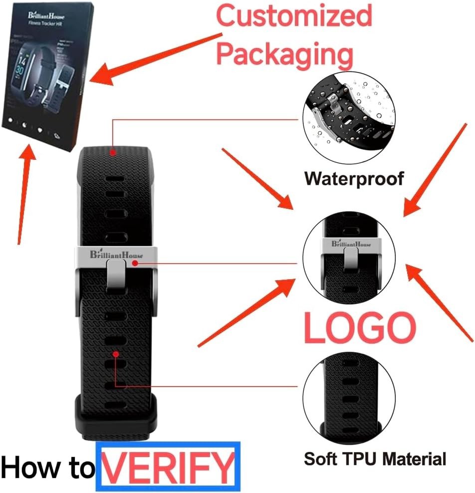 Waterproof Fitness Tracker with Heart Rate & Blood Pressure Monitor for All