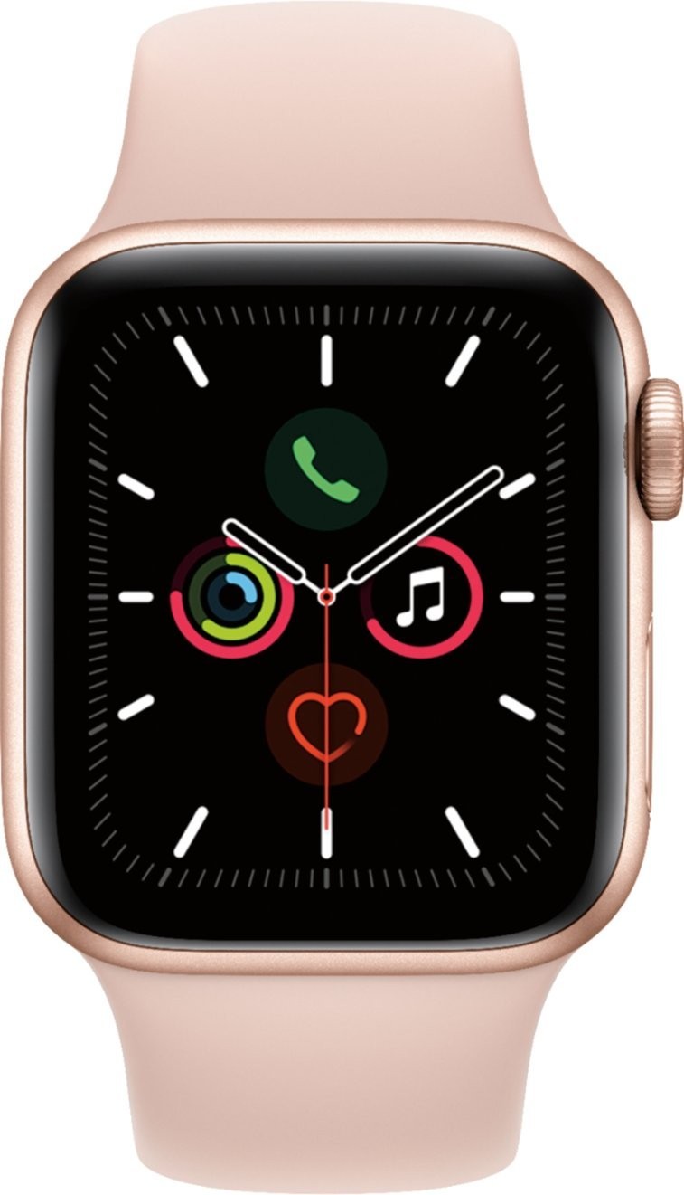 Apple Watch Series 5 GPS+LTE w/ 40MM Gold Aluminum Case & Pink Sand Sport Band