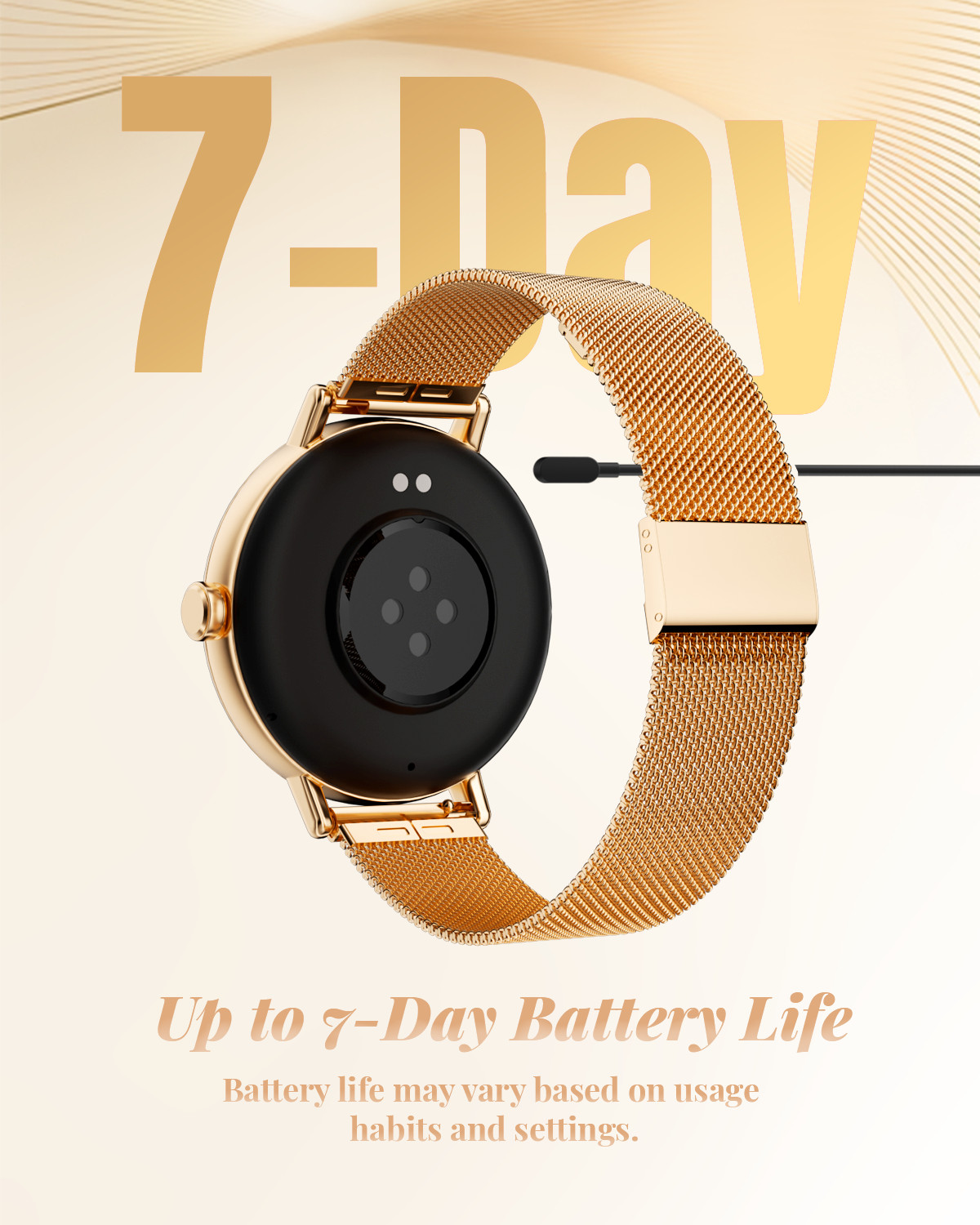 TOOBUR Women’s 40mm Smart Watch, Bluetooth Call, Fitness Tracker HR Sleep IP68