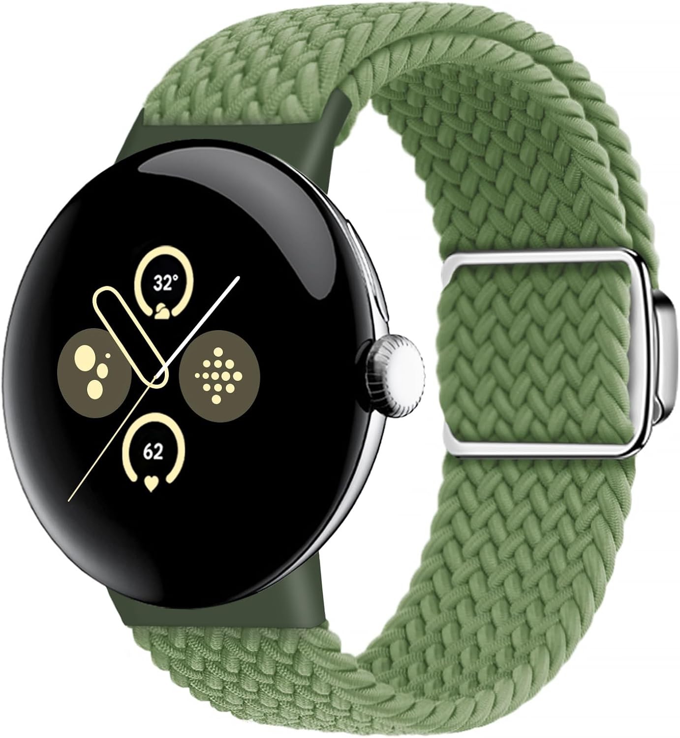 Adjustable Braided Magnetic Band for Google Pixel Watch 41mm 45mm, Cactus Color