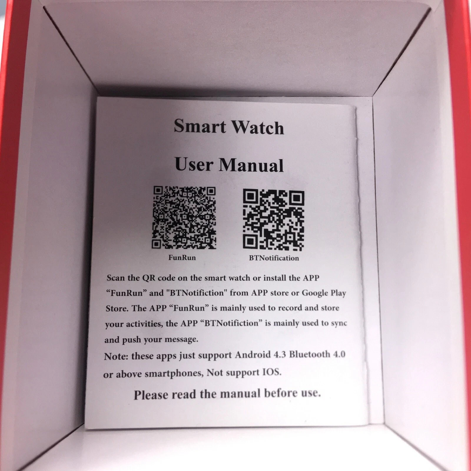 Generic Bluetooth Smart Watch Black Band Touch Screen Controls Similar to iTime
