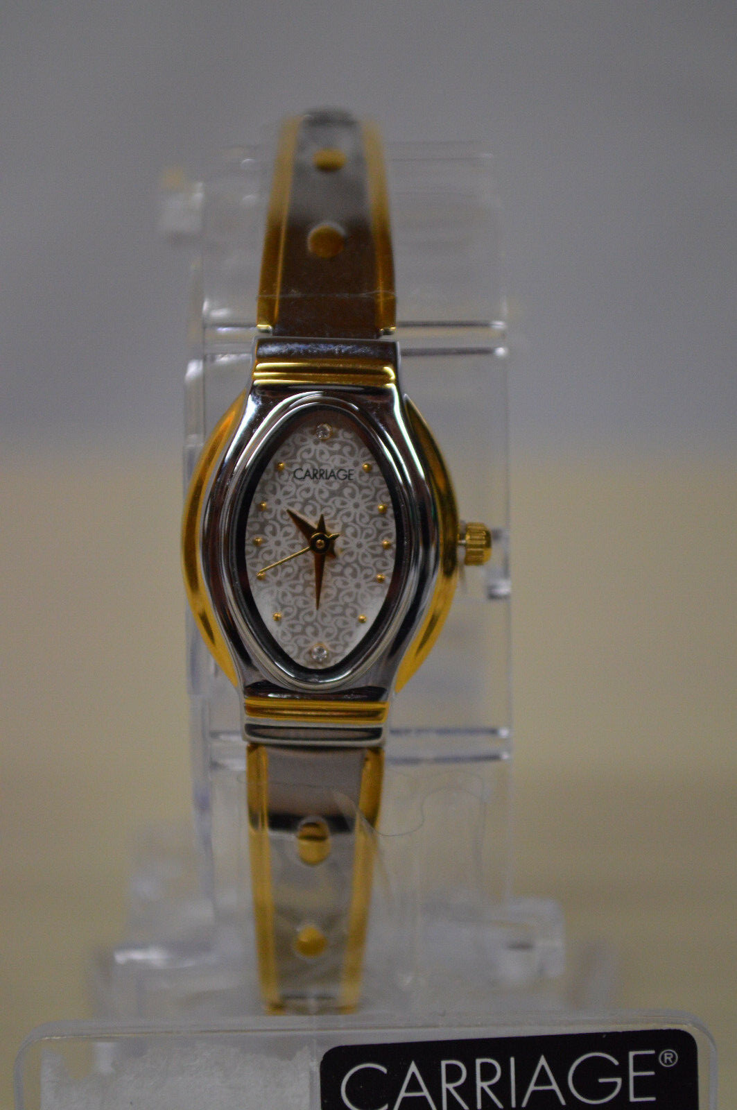 Timex Carriage By Timex 3C79000 Womens Silver & Gold Tone Adjustable Band Watch