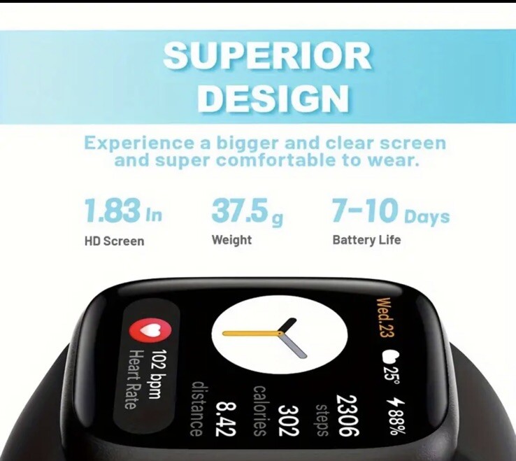 TOOBUR Smart Watch for Women Alexa Built-in Answer/Make Calls 1.83″ Fitness
