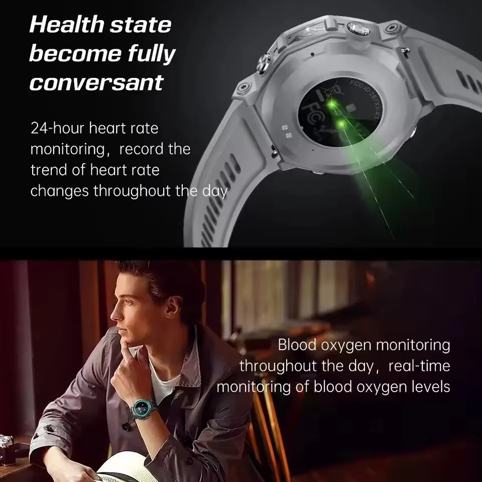 New T Rex 3 Ultra GPS Smart Watch Flashlight 5ATM Waterproof Compass Military