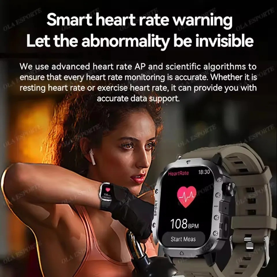 2025 Military Smart Watch GPS Bluetooth Call Fitness Tracker for Android iOS