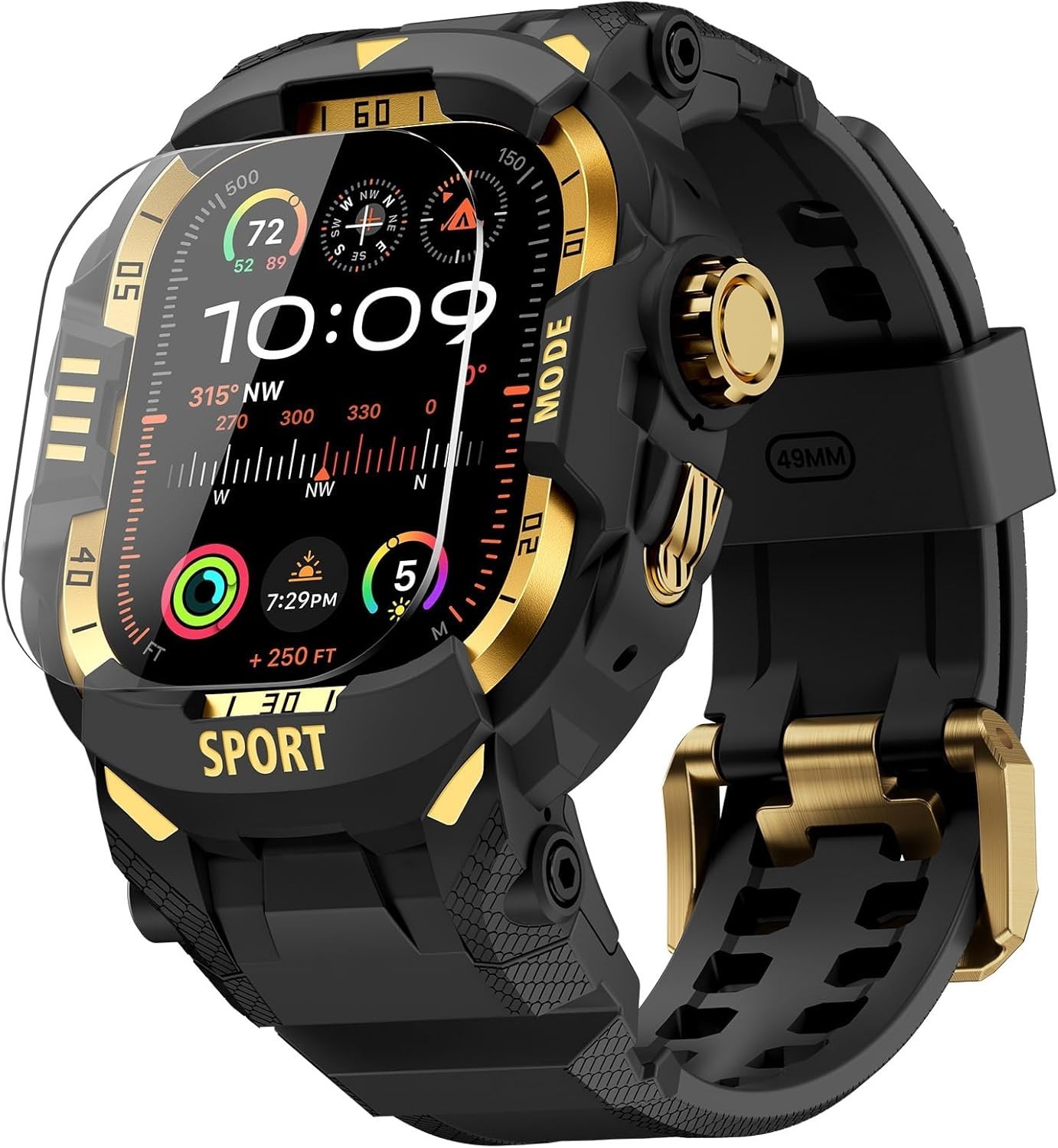 Heavy Duty Strap Compatible with Apple Watch Ultra 49mm, Military Grade