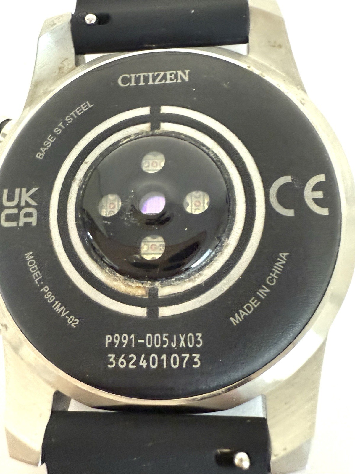 Citizen CZ Smart P99 1 MV-02 Stainless Steel Smart Watch Black Silicone Band