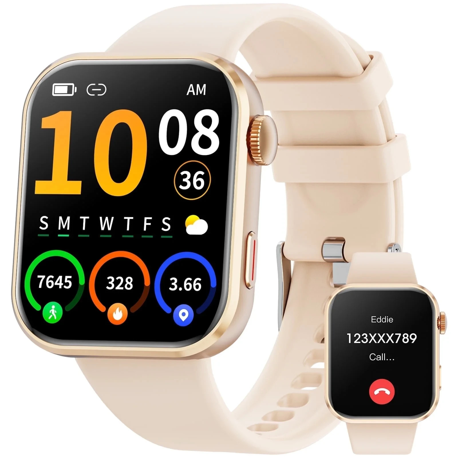 Mingdaln 1.93”HD Men Womens Smart watch,with Bluetooth Answer/Make Calls