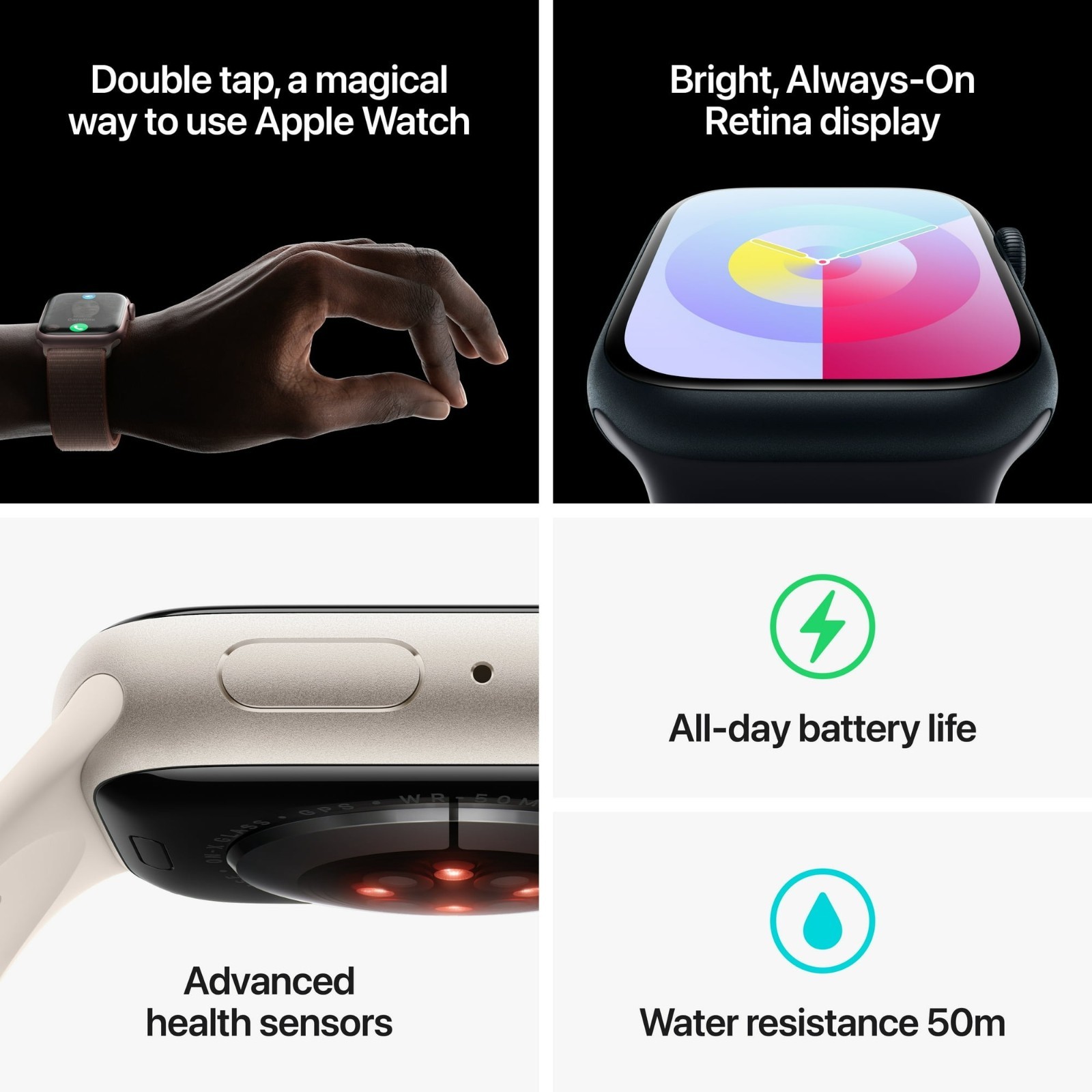 Apple Watch Series 9 41mm 45mm GPS + WiFi + Bluetooth Smartwatch – Excellent