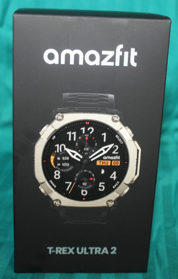 Amazfit T-Rex Ultra 2 Black Magma AMOLED GPS Smartwatch Military Grade A2550 New