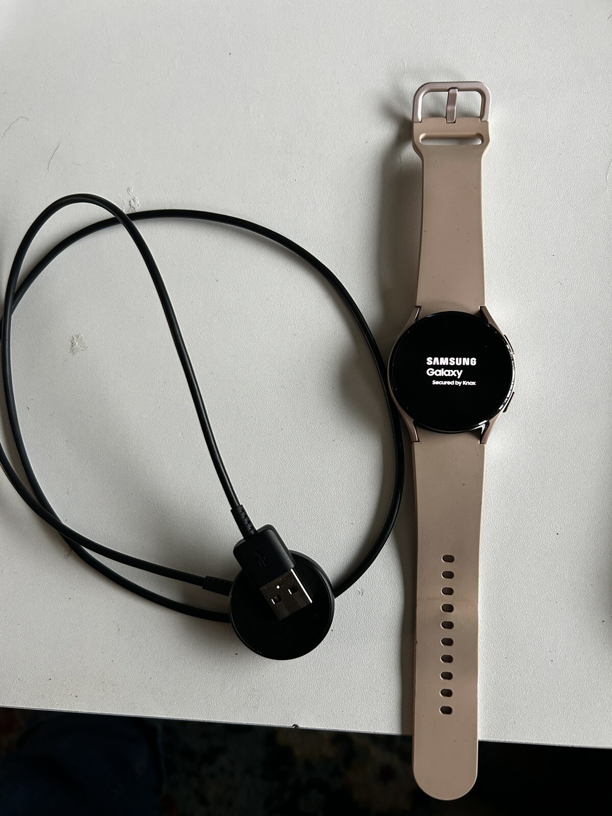 Samsung Galaxy Watch4 SM-R860 40mm Aluminum Case with Sport Band – Pink Gold…