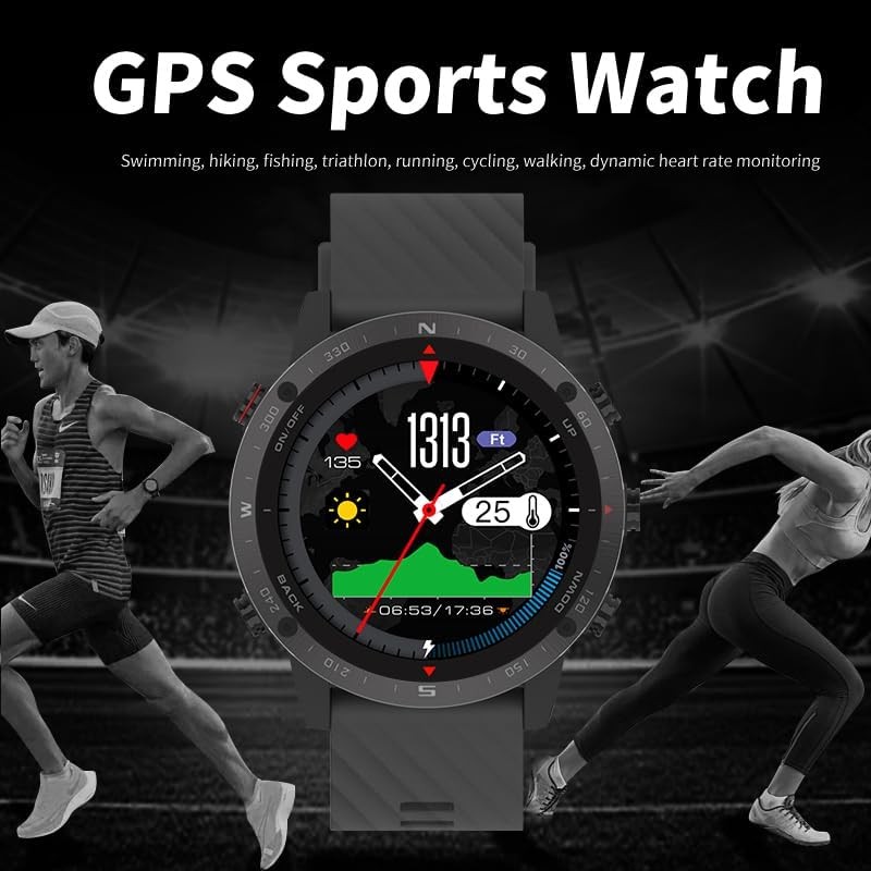 SUNROAD G5 Pro GPS Sports Watch AMOLED Fitness Tracker Running Swimming Climb…