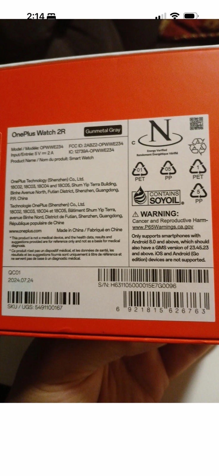 OnePlus Watch 2R with Wear OS 4 by Google & Snapdragon AMOLED Display Fast ship