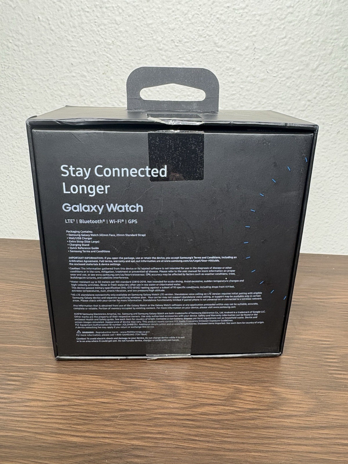 Samsung Galaxy Watch SM-R815U GPS+LTE 42mm Black Rubber Band Unlocked