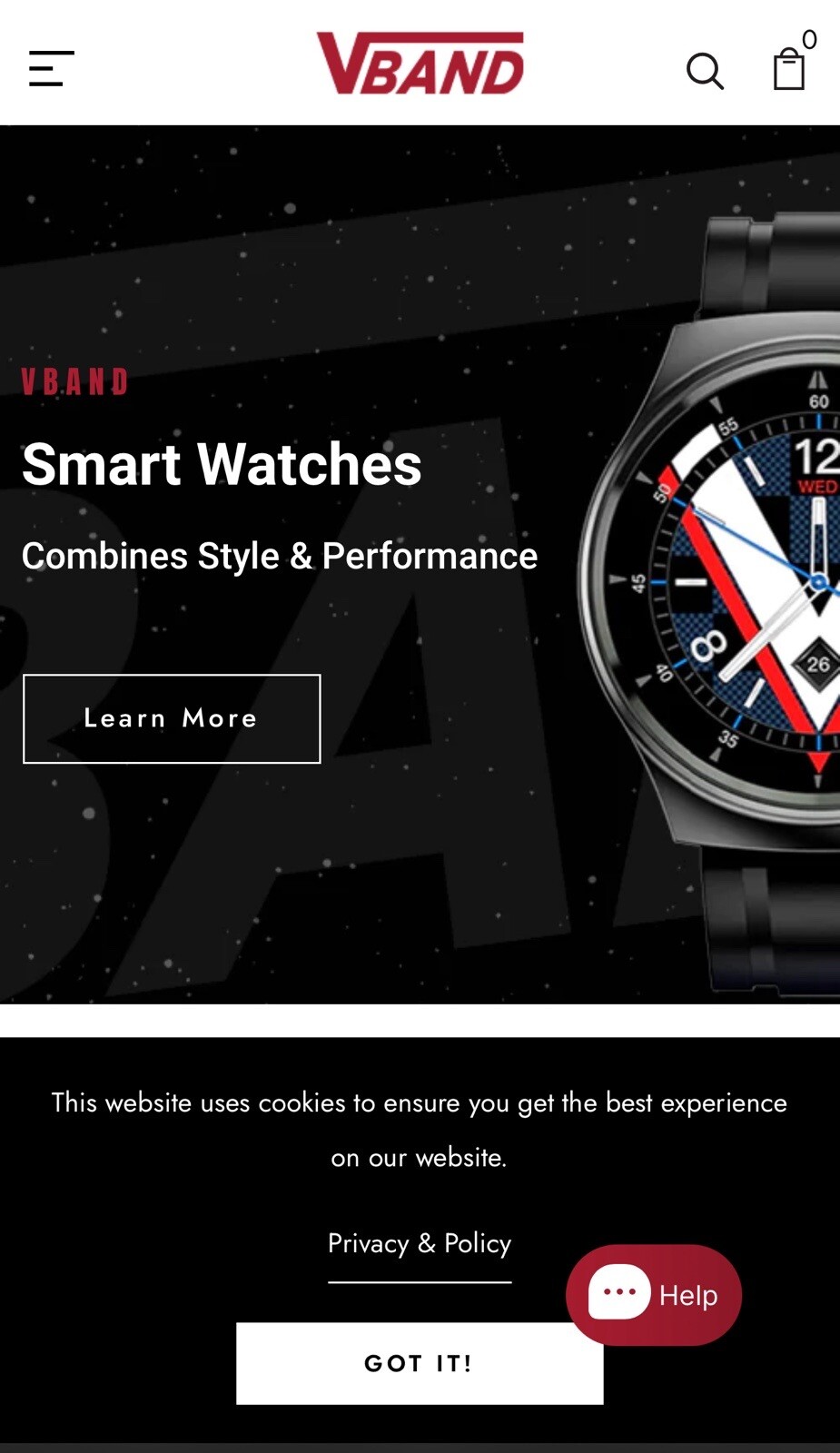 Vband smart watch men android V510MAX