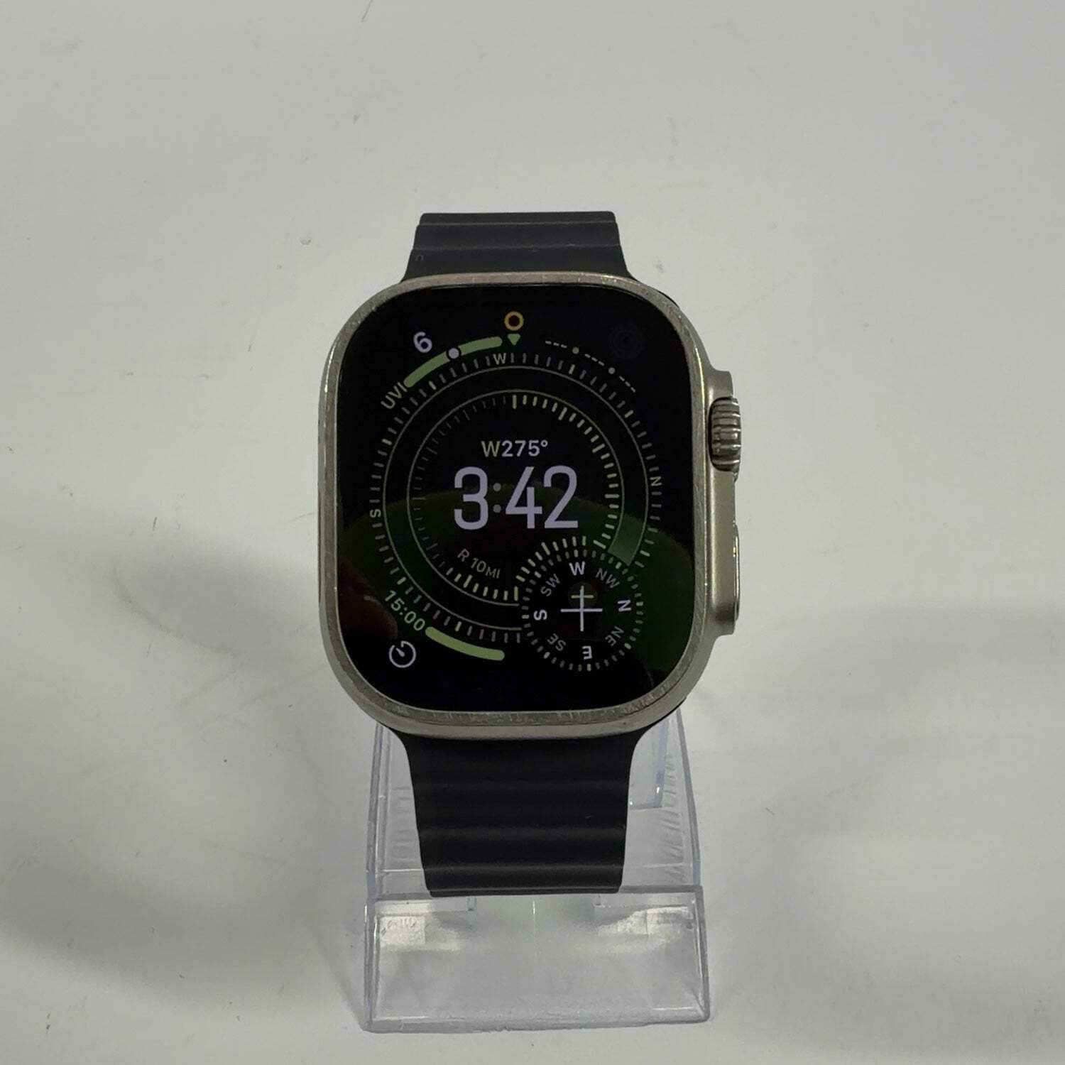 Unlocked Apple Watch Ultra 49MM Natural Titanium Anchor Blue Ocean Band MQET3LL/
