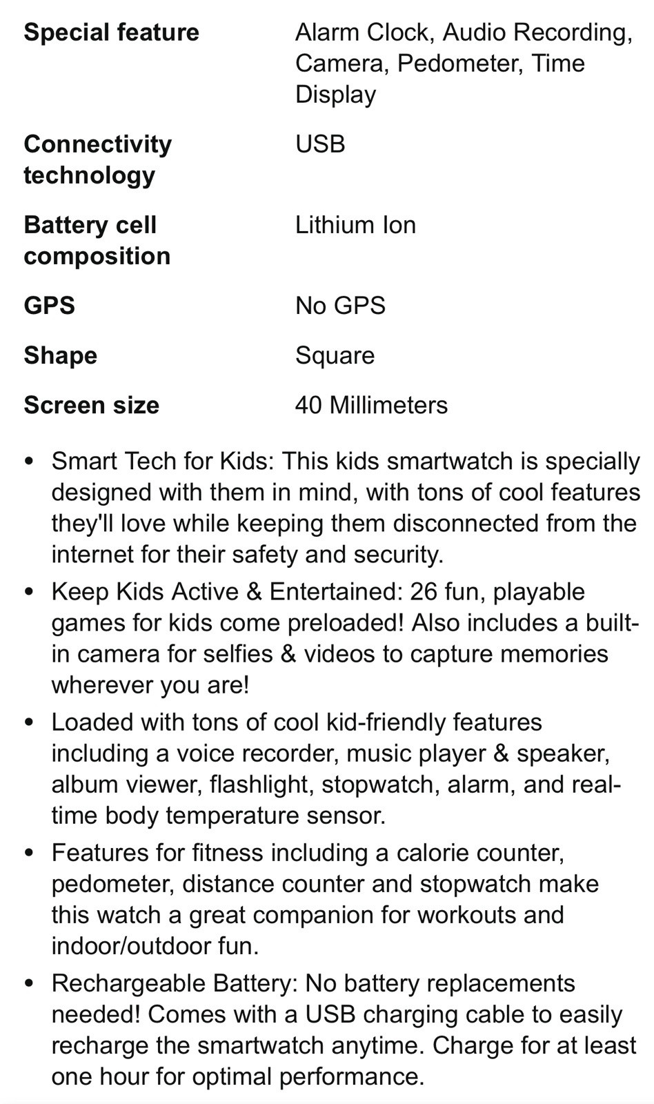 iTIME KIDS Body Temperature Interactive Games Watch
